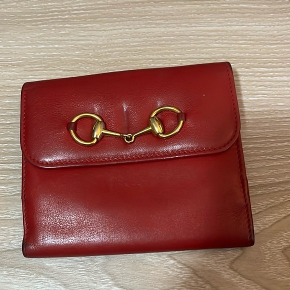 Gucci Vintage Horsebit Red Leather Wallet - Picture 12 of 13